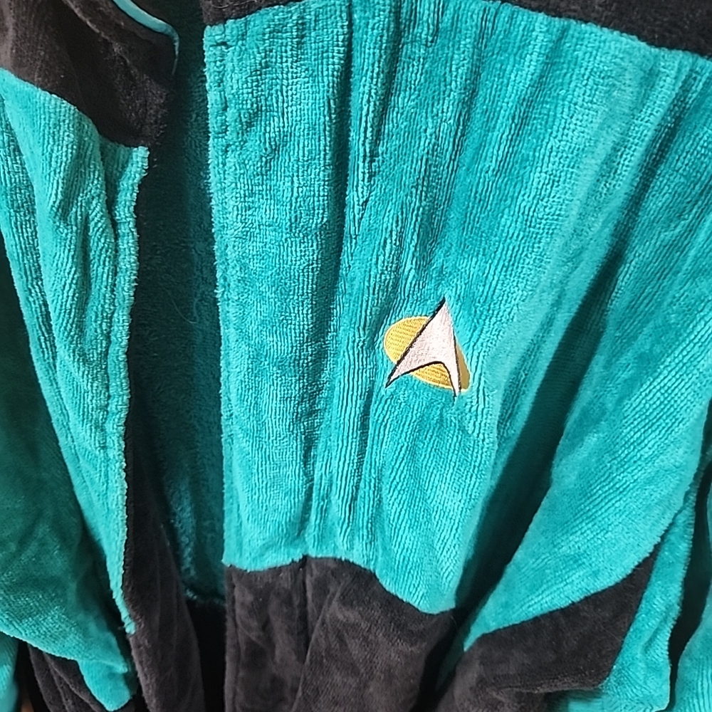 Men's Star Trek Tng Teal and Black Robe